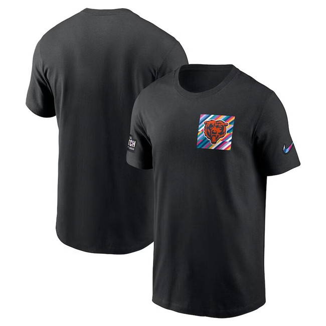 Men's Chicago Bears Black 2023 Crucial Catch Sideline Tri-Blend T-Shirt